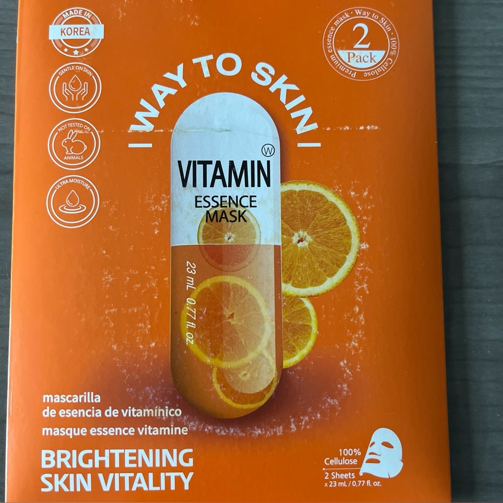 Way To Skin Vitamin Essence Mask Brightening Skin Vitality-2 Sheets-NEW